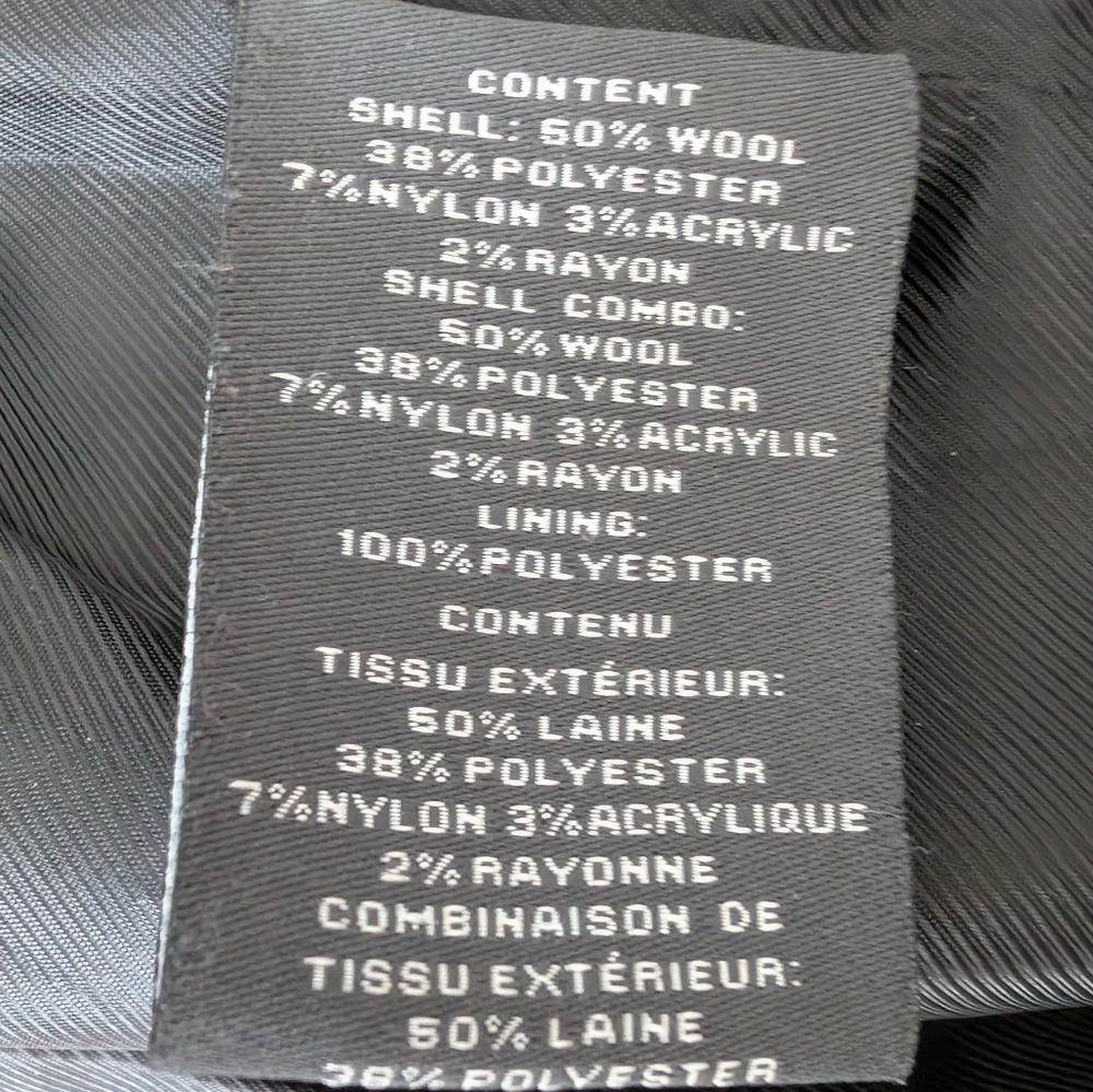Vince Camuto Double Breasted Wool Blend Military Coat Peacoat Black Gold, XS - Picture 10 of 12